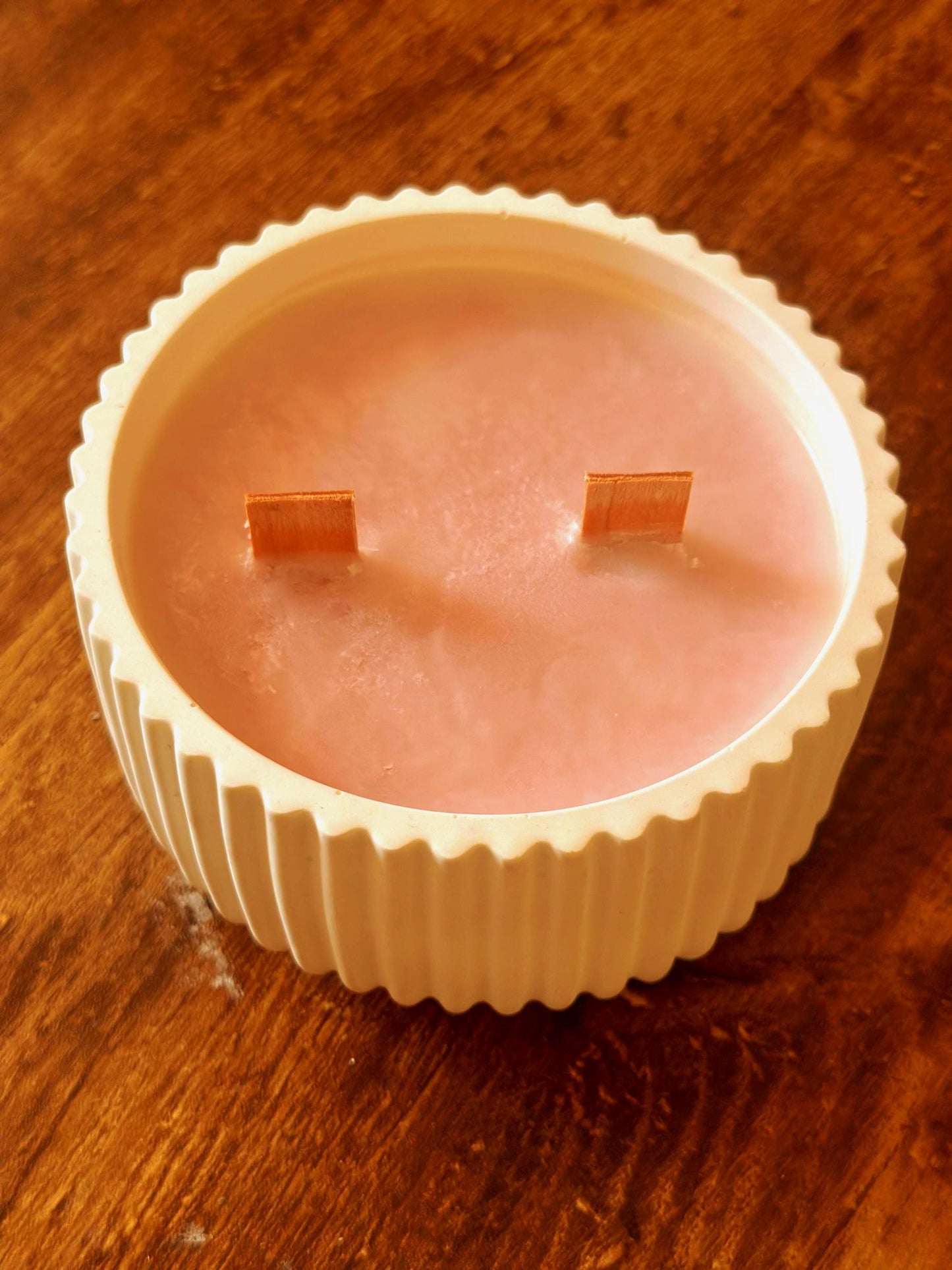 Vanilla & Geranium Soy Candle in Handmade Ceramic Jar